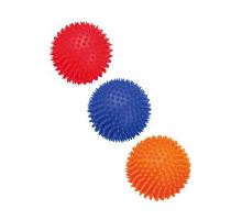 Hračka pes Koule ježatá vinyl 10cm mix barev TR