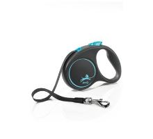 Vodítko FLEXI Black Design S pásek 5m/15kg modrá
