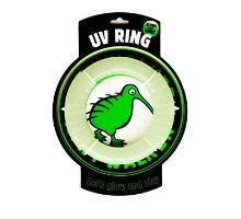 Hračka pes GLOW RING MAXI plov.a létající z TPR Kiwi