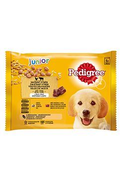 Pedigree kapsa Junior kuřecí/hovězí,rýže v želé 4x100g