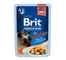 Brit Premium Cat D Fillets Gravy Chick Sterilised 85g