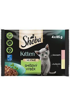 Sheba kapsa Kitten mix výběr ve šťávě 4x85g
