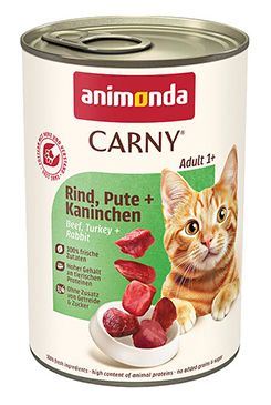 Animonda kočka CARNY konz. Adul hov/ krůta/králík 400g