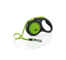 Vodítko FLEXI Neon New M pásek 5m/25kg černá/zelená