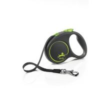 Vodítko FLEXI Black Design S pásek 5m/15kg zelená