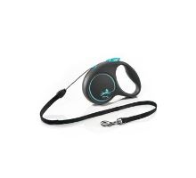 Vodítko FLEXI Black Design S lanko 5m/12kg modrá