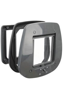 Dvířka kočka plast 4P do skla 27x26cm šedá TR