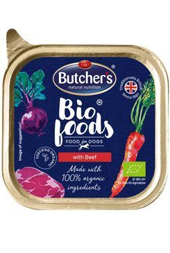 Butcher's Dog Bio Foods s hovězím vanička 150g
