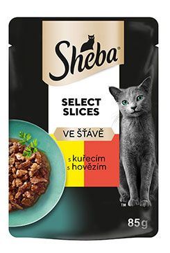 Sheba kapsa Select Slices s kuřecím a hovězím 85g