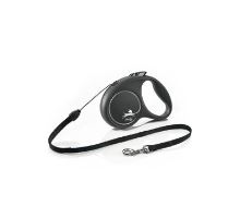 Vodítko FLEXI Black Design S lanko 5m/12kg stříbrná