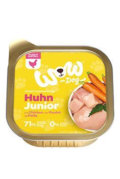 WOW Dog paštika Junior kuřecí s karotkou 150g