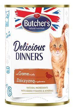 Butcher's Cat Delic.Dinners zvěřina v želé konz. 400g