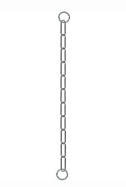 Obojek kovový stahovák dlouhá oka 1-řadý 55cm