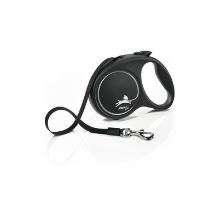 Vodítko FLEXI Black Design M pásek 5m/25kg stříbrná