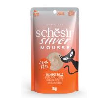 Schesir Cat kapsa Silver Senior losos/kuře pěna 80g