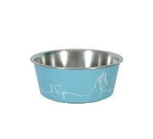Miska nerez pes LOVE DOG 400ml modrá Zolux