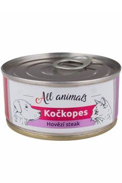 All Animals kočkopes konz. Steak z hovězí sval. 100g