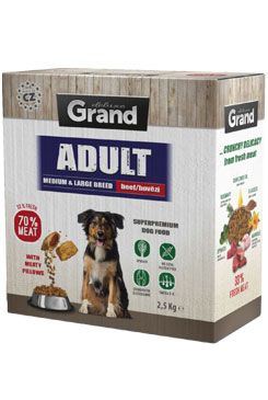 GRAND Dry Adult medium&large breed hovězí 2,5kg