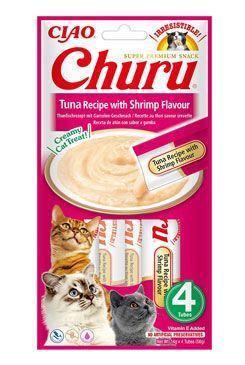 Churu Cat Tuna Recipe with Shrimp Flavour 4x14g