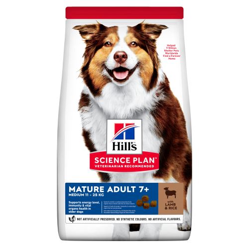 Hills Science Plan Canine Mature Adult 7+ Active Longevity Medium Lamb&Rice 14kg