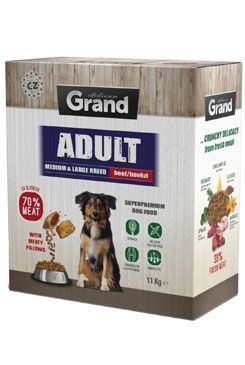 GRAND Dry Adult medium&large breed hovězí 11kg