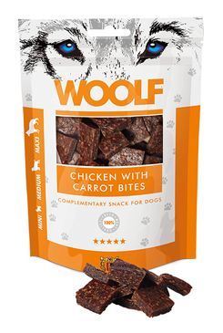 WOOLF Classic poch. Chicken with Carrot Bites 100g