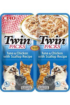 Churu Cat Twin Packs Tuna&Chick&Scallop in Broth 2x40g
