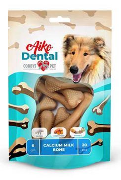 Pochoutka Aiko Dental Calcium Milk Bone 6cm/170g/20ks