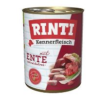Rinti Dog Kennerfleisch konzerva kachní srdce 800g