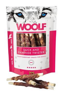 WOOLF Classic poch. Duck and Rawhide Twister 100g