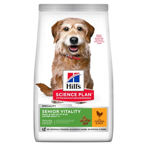 Hills Science Plan Canine Mature Adult 7+ Senior Vitality Small&Mini Chicken 1,5kg