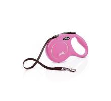 Vodítko FLEXI Classic New M pásek 5m/25kg růžová