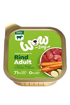 WOW Dog paštika Adult hovězí s karotkou 150g