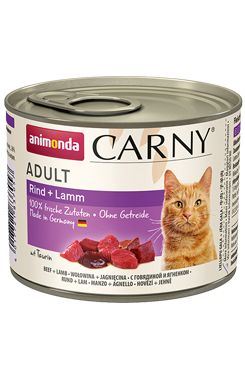 Animonda kočka CARNY konz. Adult hovězí/jehněčí 200g
