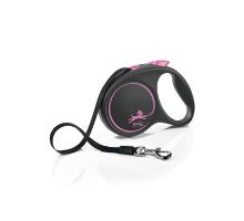Vodítko FLEXI Black Design L pásek 5m/50kg růžová