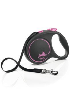 Vodítko FLEXI Black Design L pásek 5m/50kg růžová