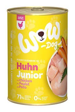 WOW Dog konz. Junior kuřecí s karotkou 400g