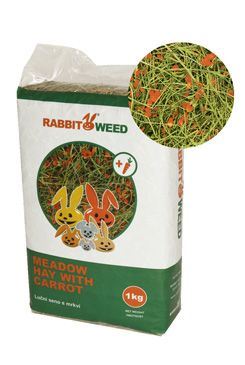 Seno luční s mrkví RabbitWeed 1kg/40l