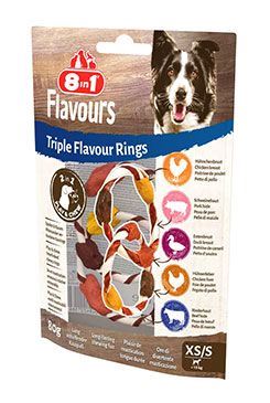 Pochoutka 8in1 Flavours Triple Flavour Rings XS/S 80g